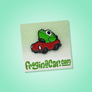 Frog in a Car Pin